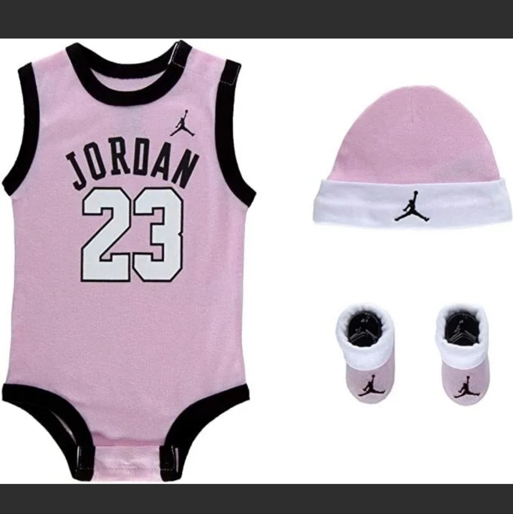 3 Piece Nike Air Jordan Baby Girls Gift Set / Outfit